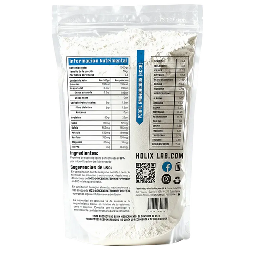 Holixlab Proteína Pura Isolated Whey Protein 1kg 40serv
