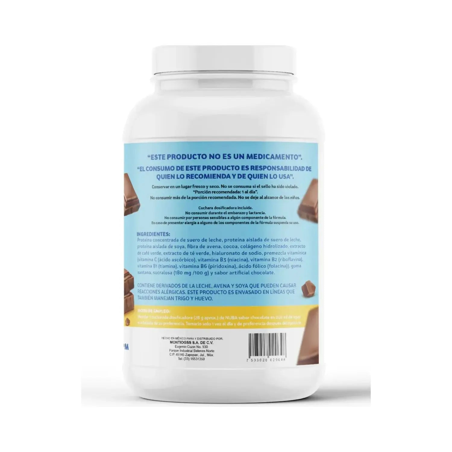 NUBA Proteína Colágeno A.H. Chocolate 1kg