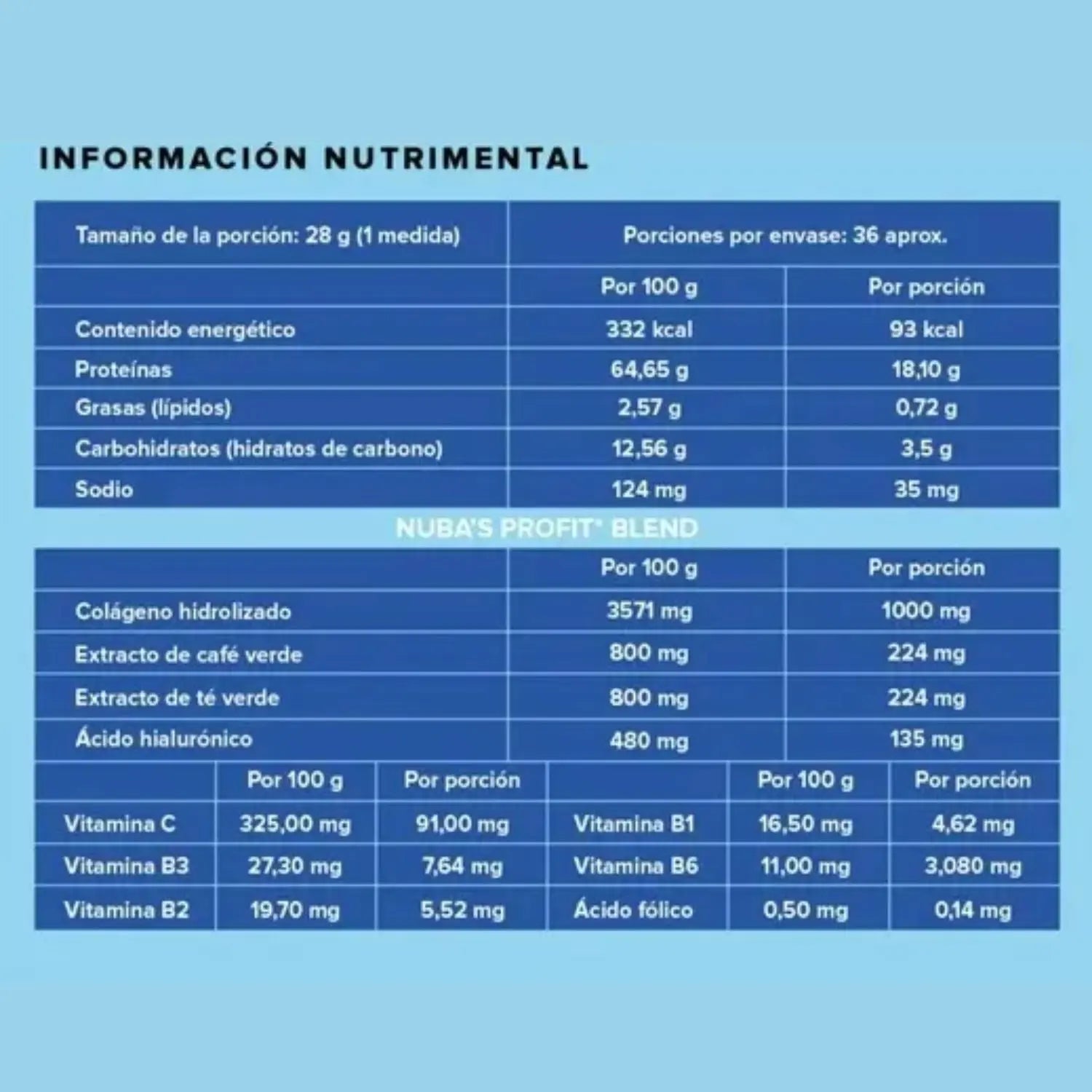 NUBA Proteína Colágeno A.H. Chocolate 1kg