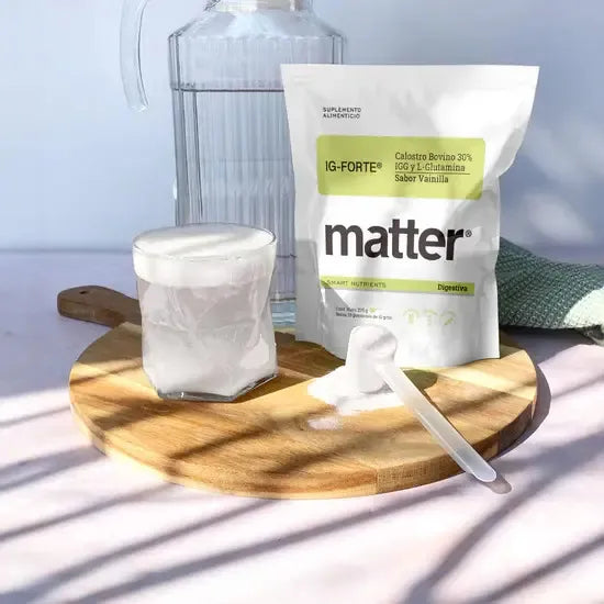 Matter IG-Forte | Calostro Bovino y L-Glutamina | 275 g | Bienestar Digestivo e Inmunológico | Suplemento Alimenticio
