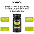 Yaoca Glucosamina + Condroitina + MSM Con Vitaminas Y Colágeno 30 Cápsulas
