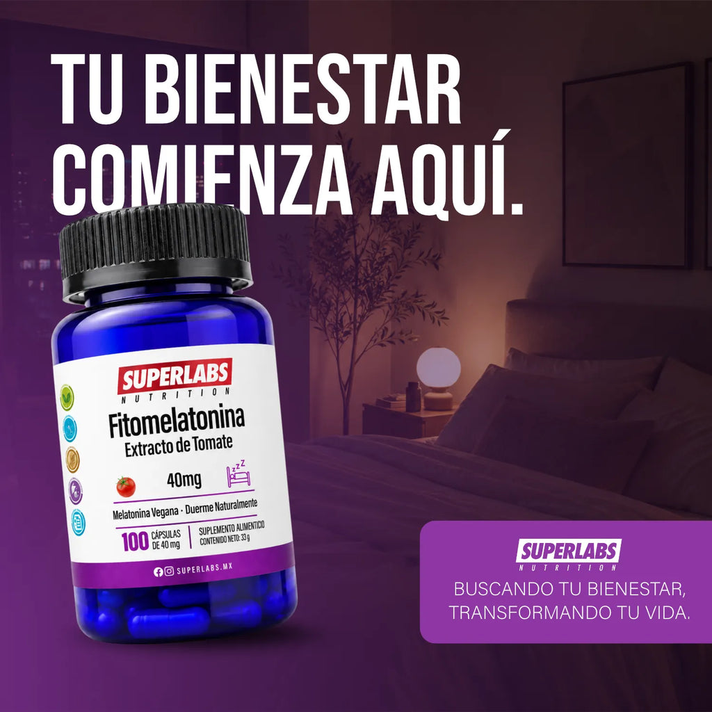 Melatonina Vegetal 40 mg | Melatonina Vegana | Apoya el descanso y ciclo del sueño | 100 cápsulas