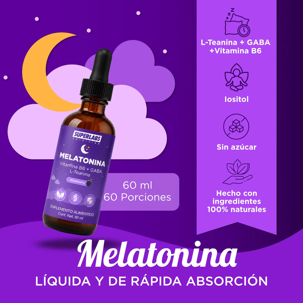 Superlabs Nutrition Melatonina con L-Theanina 60ml