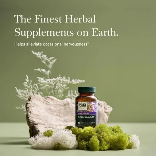 GAIA HERBS | Calm A.S.A.P. con Pasiflora y Lavanda | 60 Cápsulas Veganas | Apoyo al Estrés, Relajación y Bienestar Emocional