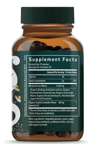 GAIA HERBS | Calm A.S.A.P. con Pasiflora y Lavanda | 60 Cápsulas Veganas | Apoyo al Estrés, Relajación y Bienestar Emocional