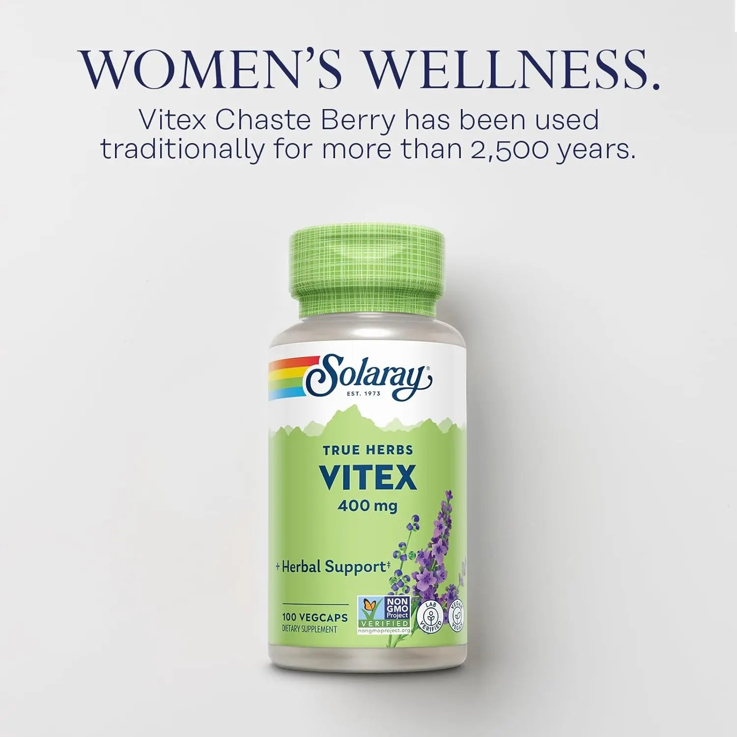 Solaray Vitex Berry 400mg, 100 Capsulas Sfn