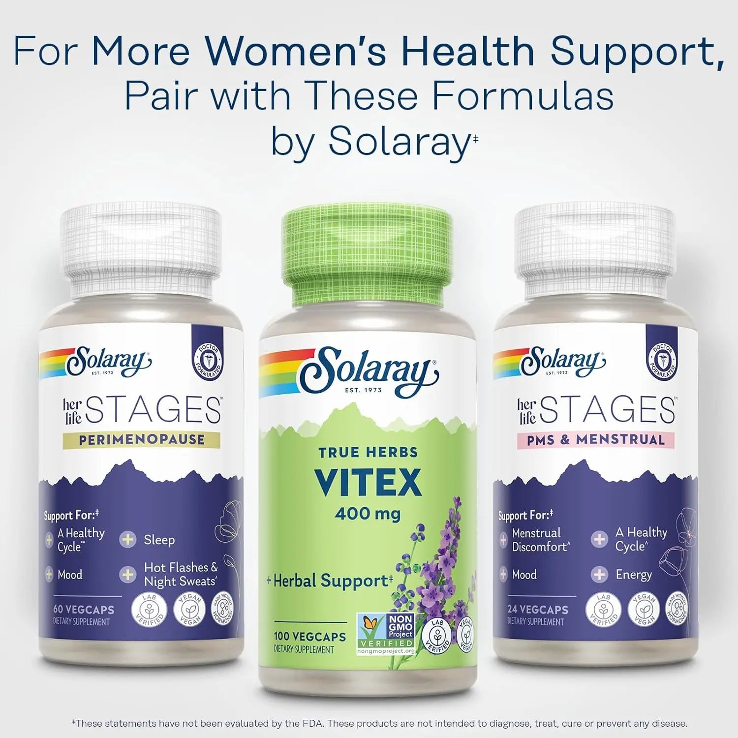 Solaray Vitex Berry 400mg, 100 Capsulas Sfn