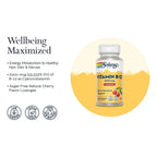 Solaray Vitamina B12 2,000 mcg Sabor Cereza Natural 90 Pastillas Sublinguales | 2,000 mcg de Vitamina B12 por Porción | Apoyo al Sistema Nervioso y Metabolismo Energético | Suplemento alimenticio