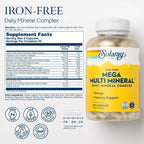 Solaray Mega Multimineral Sin Hierro 200 Cápsulas Sfn