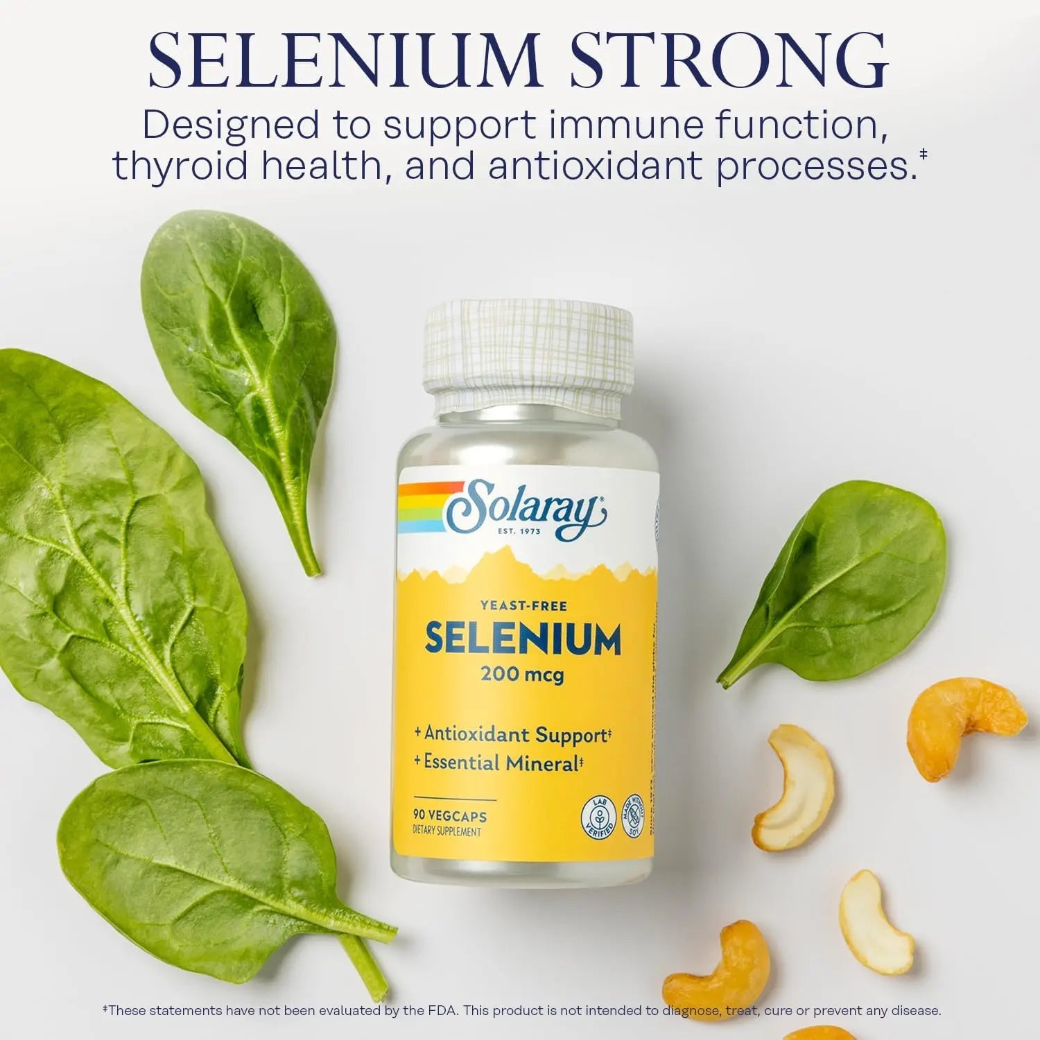 Solaray, Selenio, 200 Mcg, 90 Cáps Sfn
