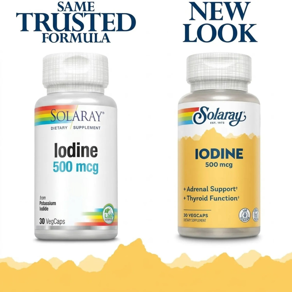 Solaray Yodo 500 mcg 30 Cápsulas Vegetales | Apoyo a la función tiroidea y metabolismo | Yodo como yoduro de potasio | 500 mcg por cápsula | Suplemento alimenticio