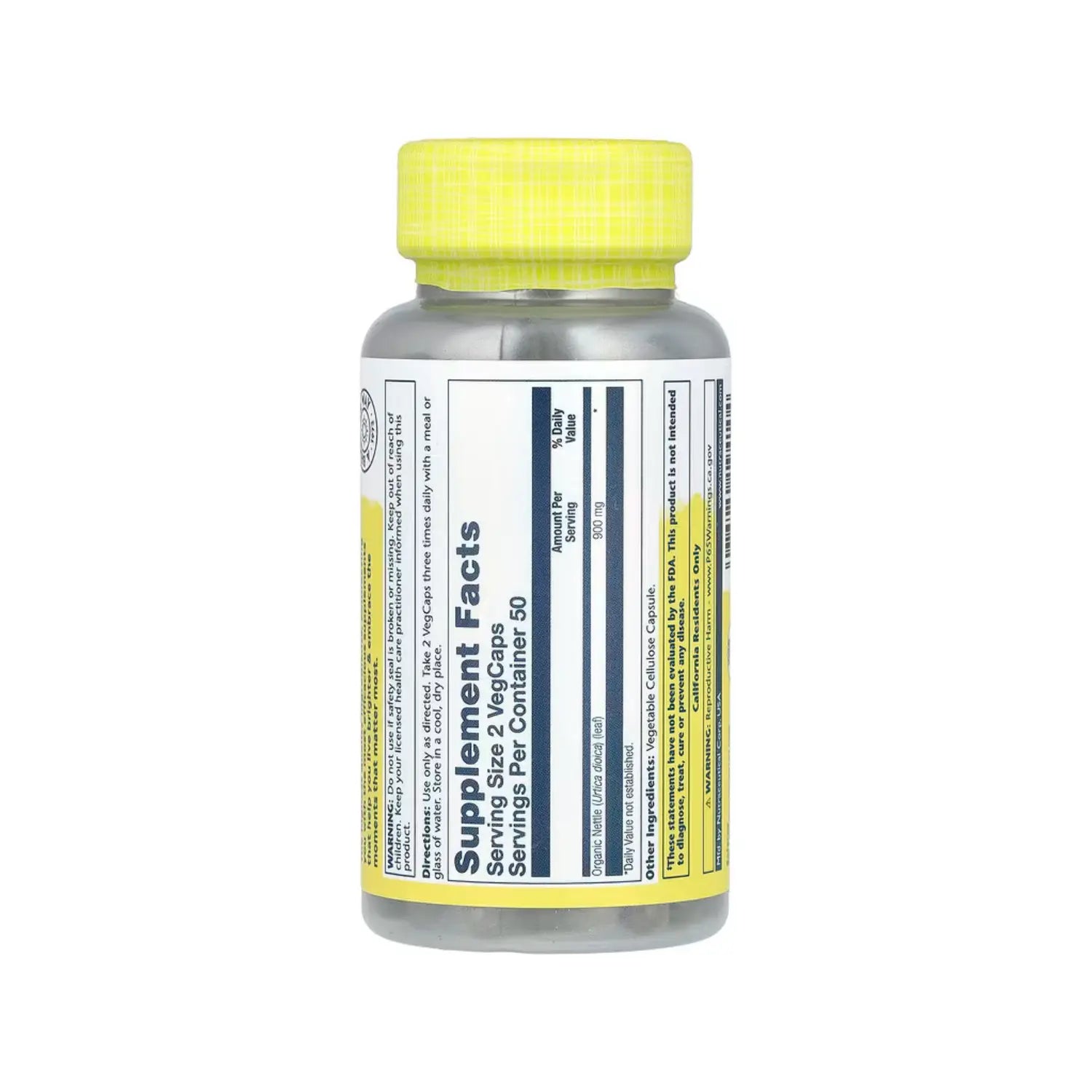 Solaray Nettle Soporte Herbal, 900 Mg 100 Vegcaps Sfn