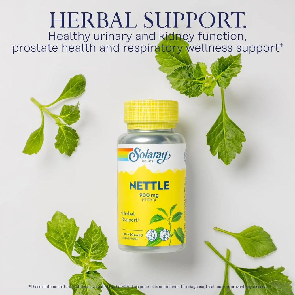 Solaray Nettle Soporte Herbal, 900 Mg 100 Vegcaps Sfn