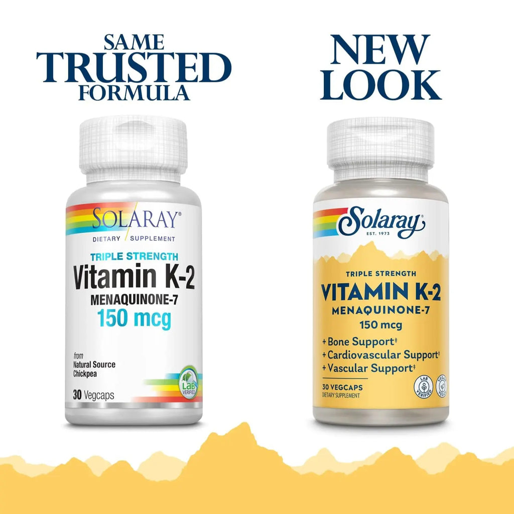 Solaray Vitamina K-2 Y Menaquinona-7 150 Mcg 30 Cáp Sfn