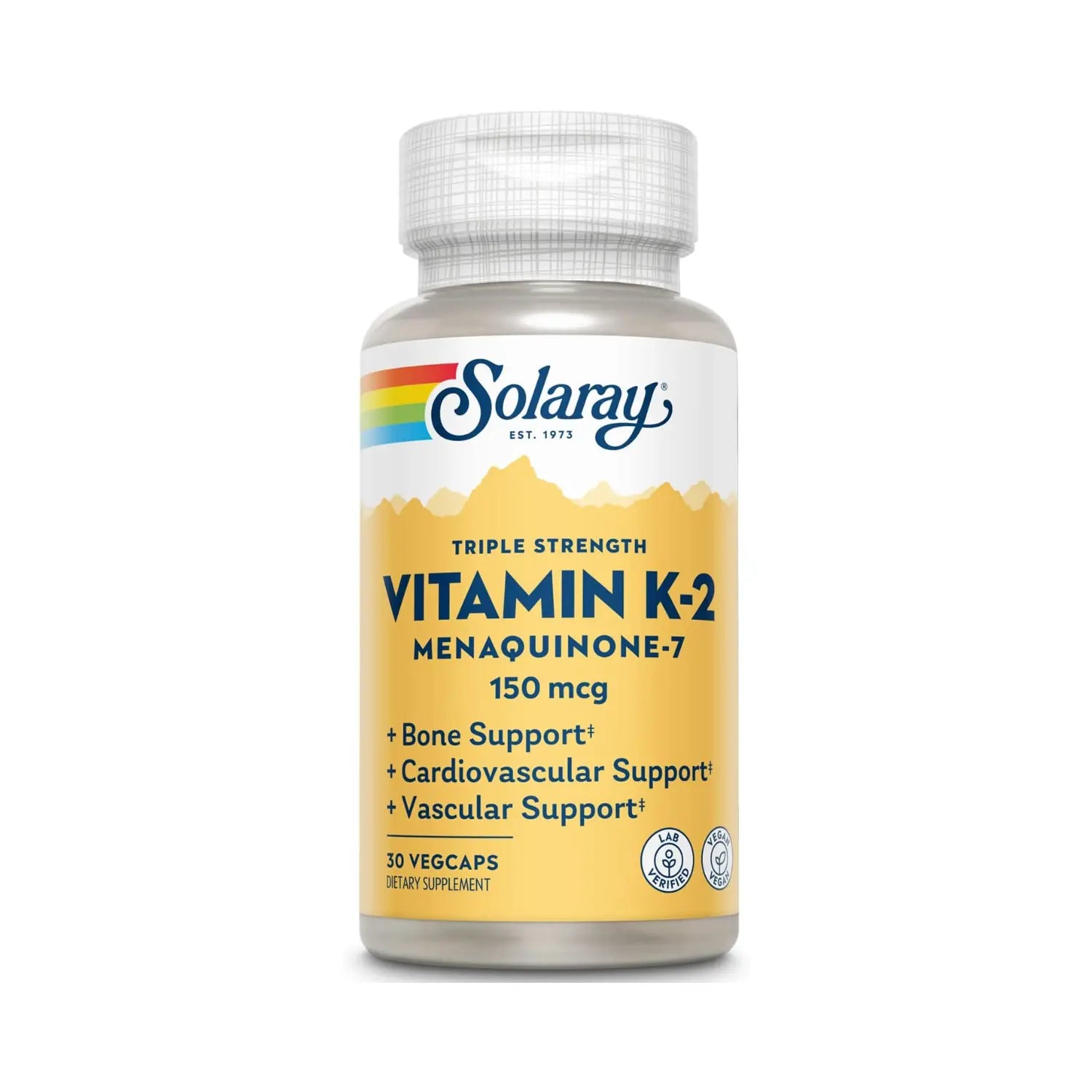 Solaray Vitamina K-2 Y Menaquinona-7 150 Mcg 30 Cáp Sfn