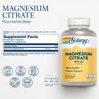 Solaray Citrato De Magnesio 180 Cápsulas 400 Mg Sfn