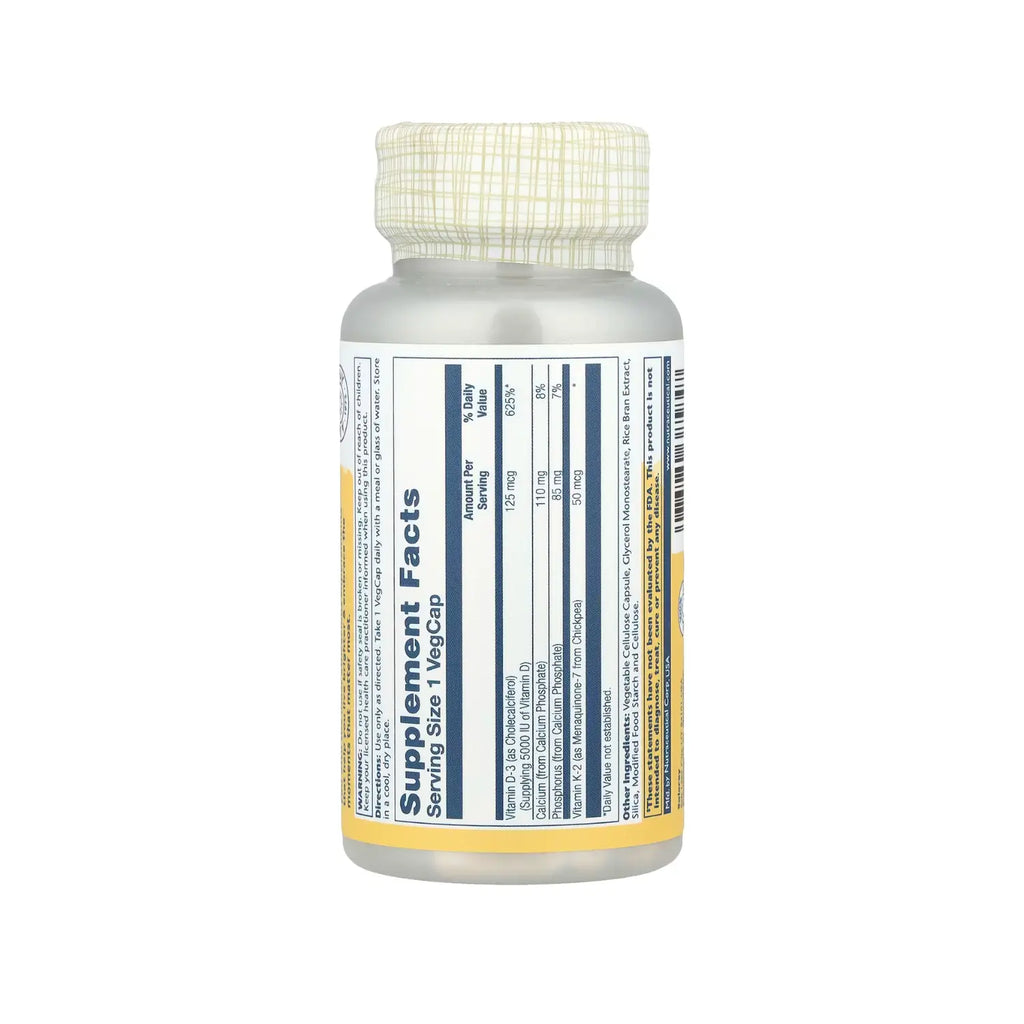 Solaray, Vitaminas D3 Y K2, 60 Cápsulas Sfn
