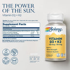 Solaray, Vitaminas D3 Y K2, 60 Cápsulas Sfn