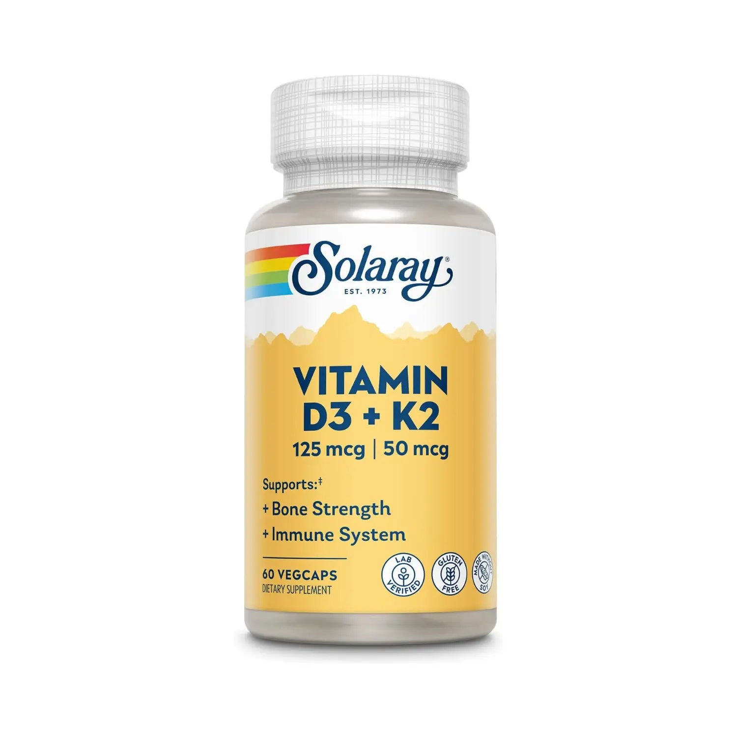 Solaray, Vitaminas D3 Y K2, 60 Cápsulas Sfn