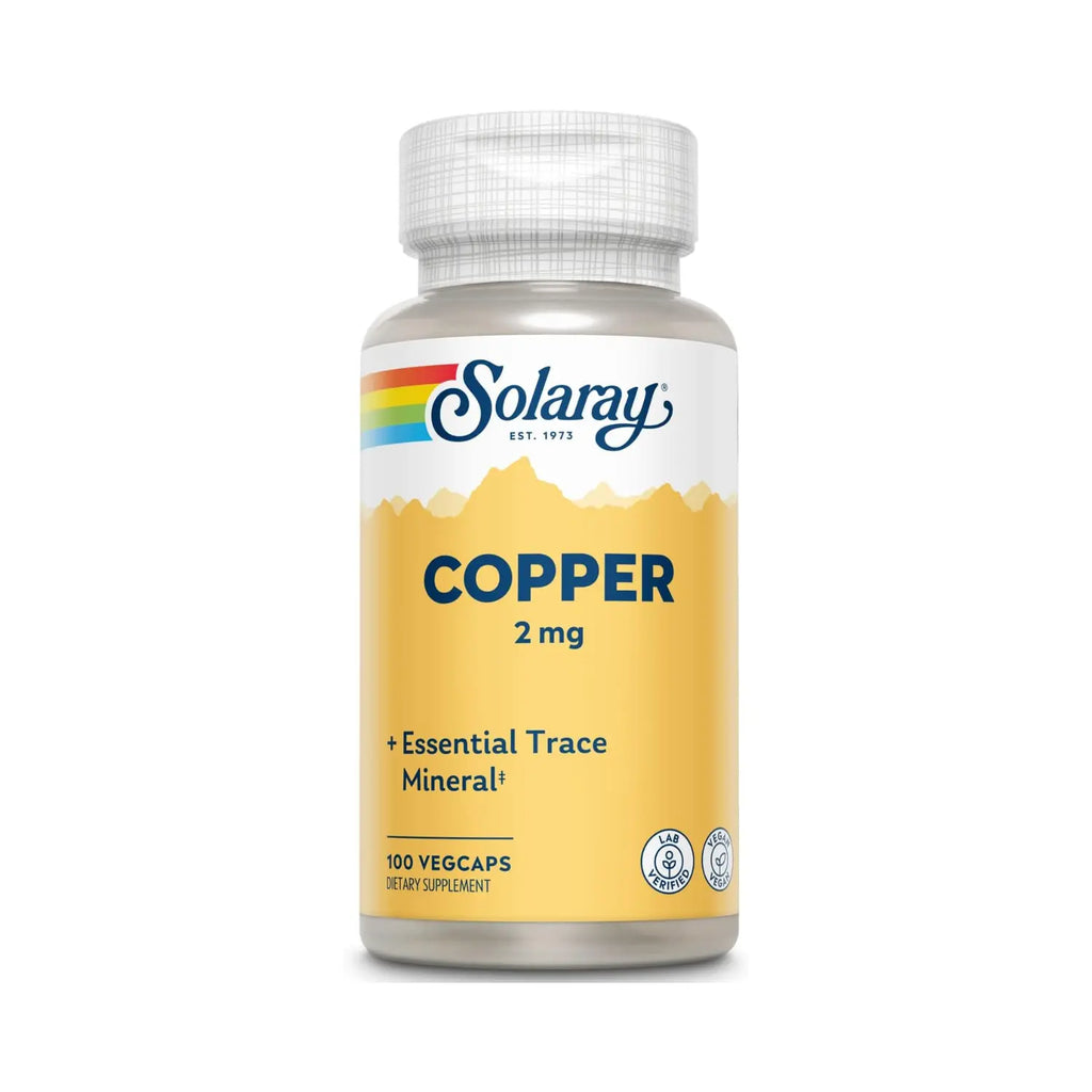 Solaray Copper 2 Mg Quelato De Cobre 100 Cápsulas Sfn