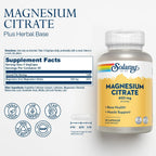 Solaray Citrato De Magnesio Magnesium 400mg 90 Vegcaps Sfn