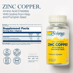 Solaray Zinc Y Cobre Con Kelp Y Semillas D Calabaza 100c Sfn
