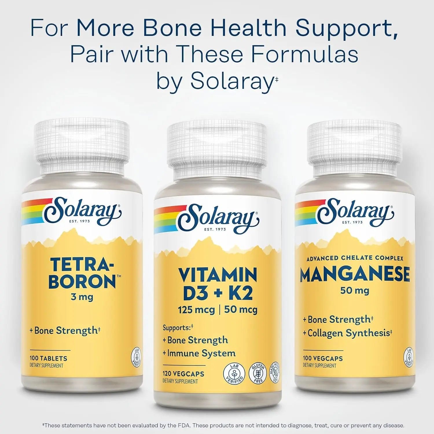 Solaray, Vitaminas D3 Y K2, Sin Soya, 120 Cápsulas Sfn