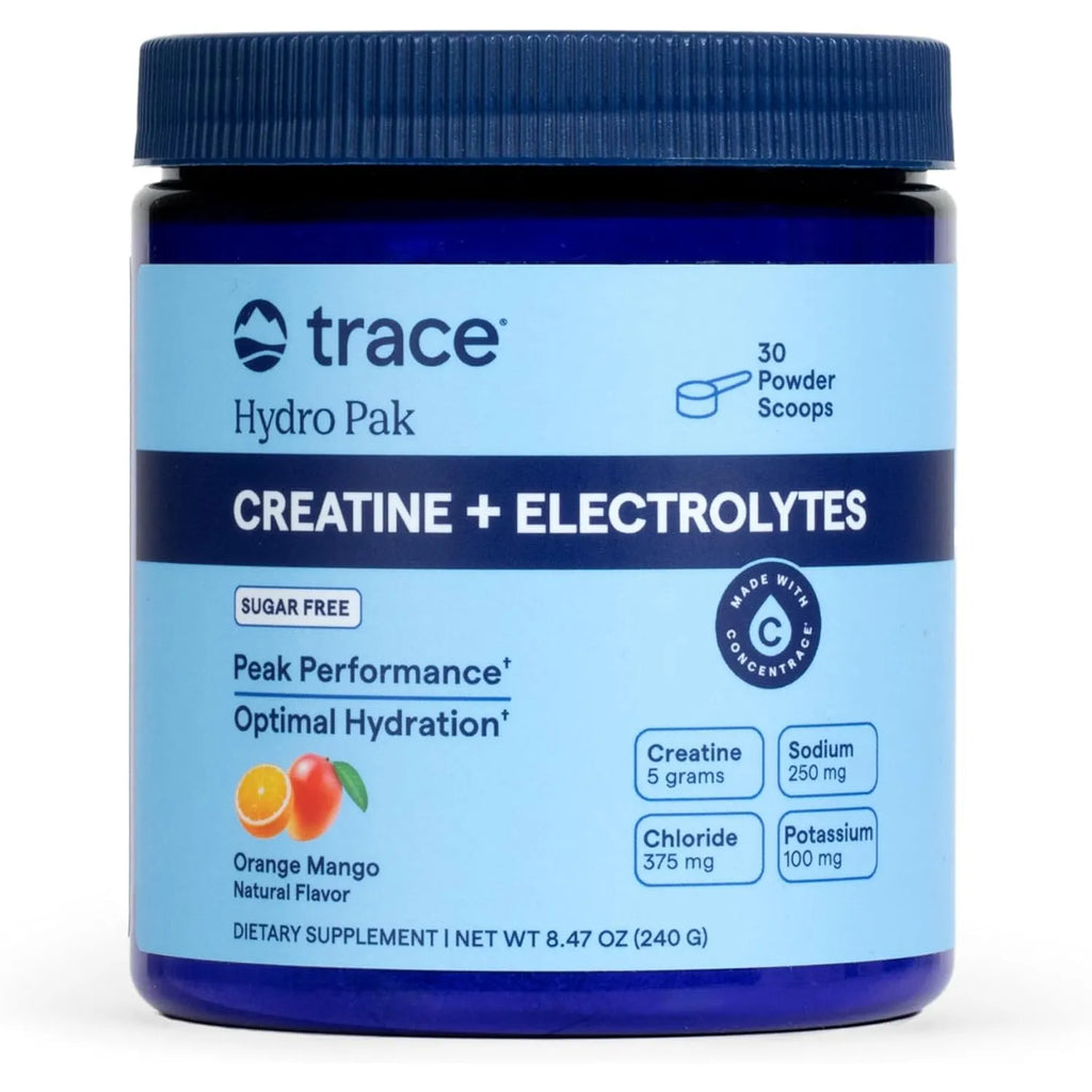 Trace minerals creatine + electrolytes 201g 60 porciones sabor mango naranja