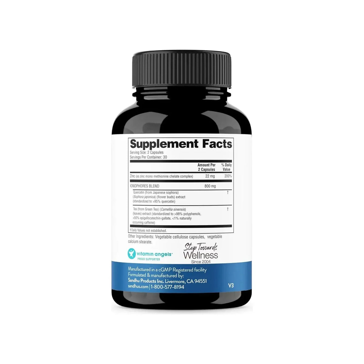 Sandhus BioZnQ Zinc Con Lonóforos 60 Capsulas