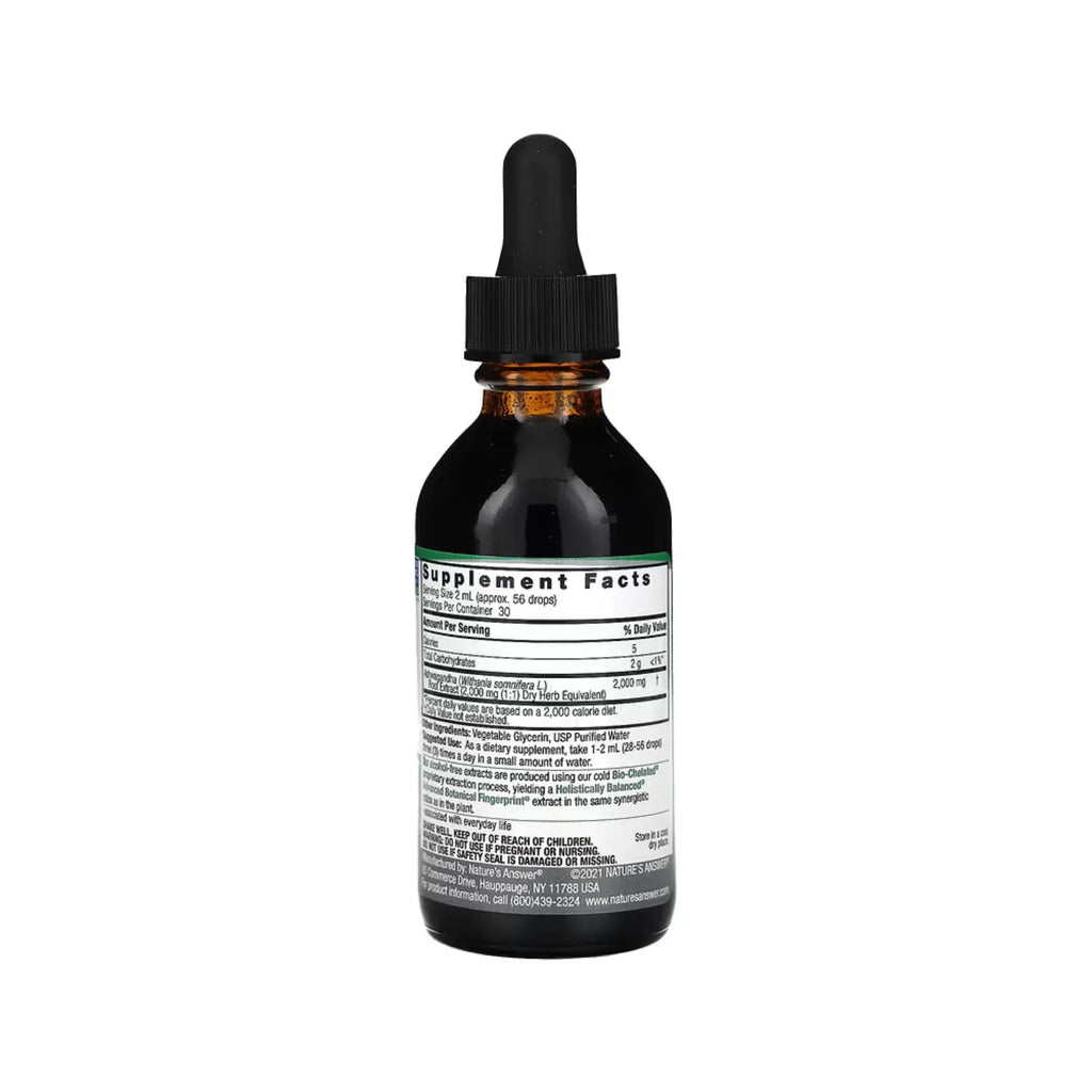 NATURES ANSWER ALCOHOL FREE ASHWAGANDHA WITHANIA 2OZ