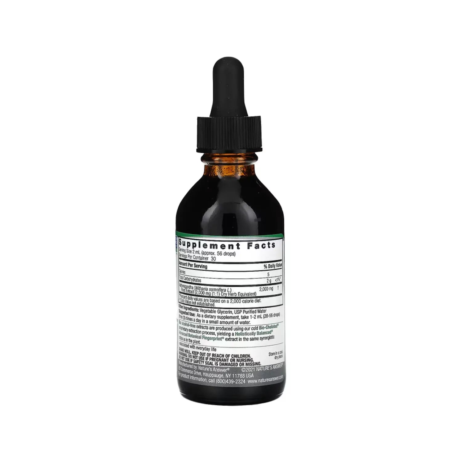 NATURES ANSWER ALCOHOL FREE ASHWAGANDHA WITHANIA 2OZ