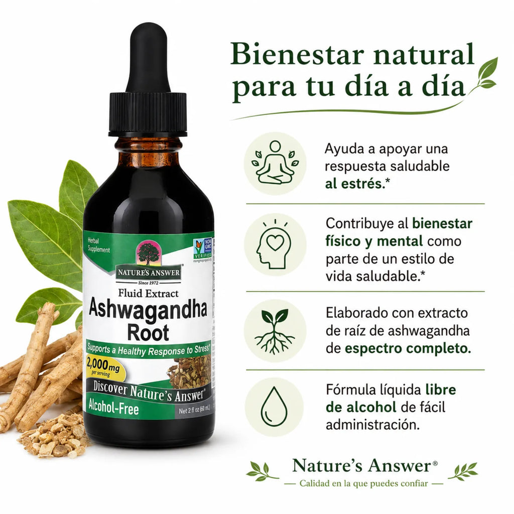 NATURES ANSWER ALCOHOL FREE ASHWAGANDHA WITHANIA 2OZ