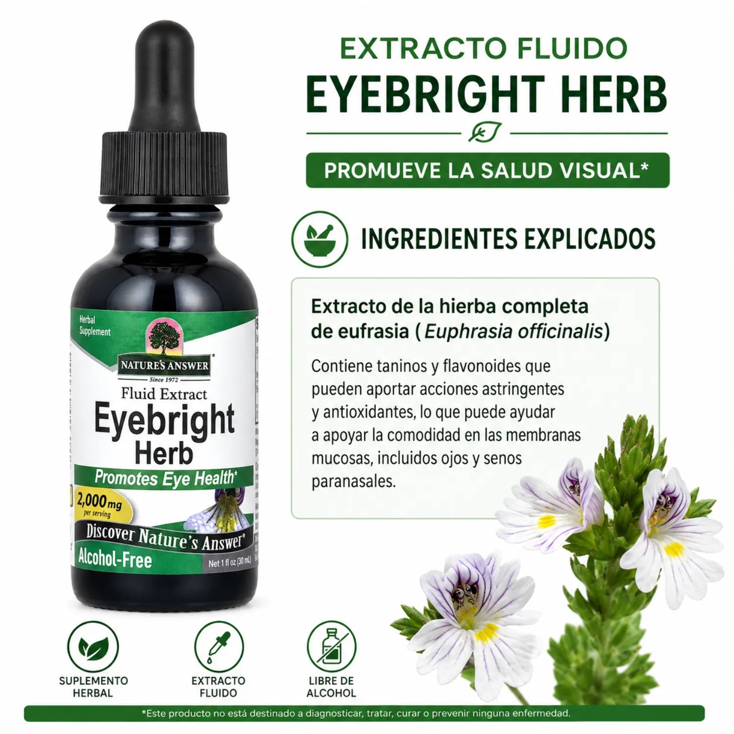 NATURES ANSWER ALCOHOL FREE EYEBRIGHT 1 OZ