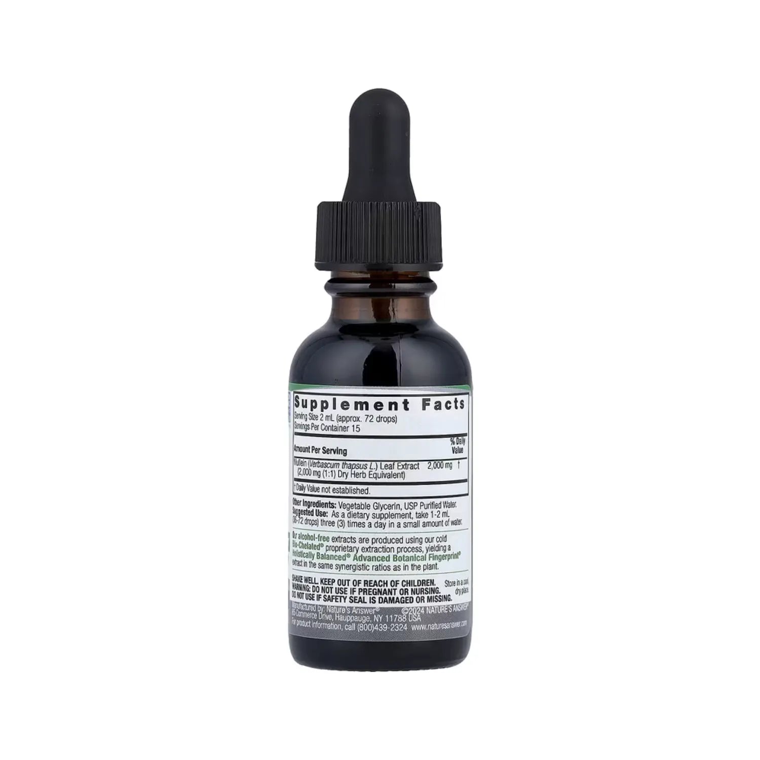 NATURES ANSWER ALCOHOL FREE MULLEIN LEAVES 1 OZ