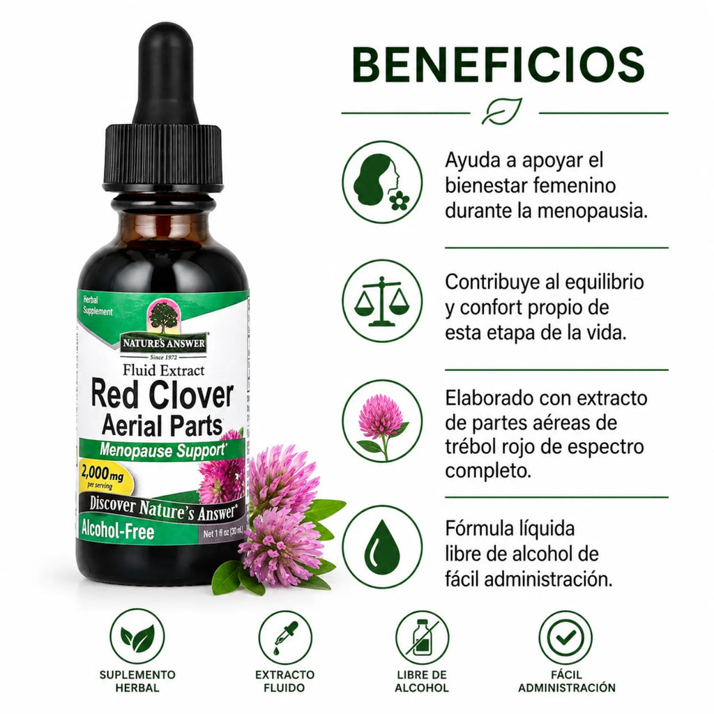 NATURES ANSWER ALCOHOL FREE RED CLOVER 1 OZ