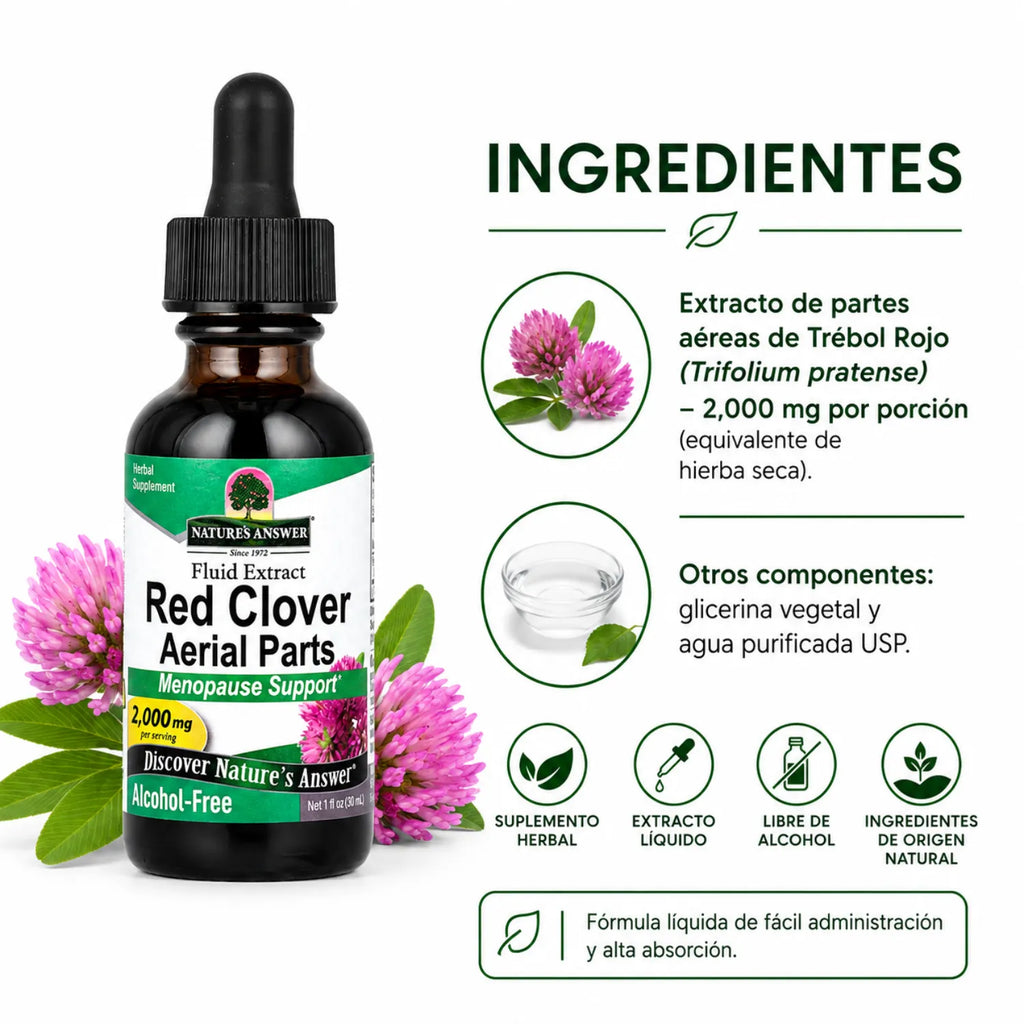 NATURES ANSWER ALCOHOL FREE RED CLOVER 1 OZ