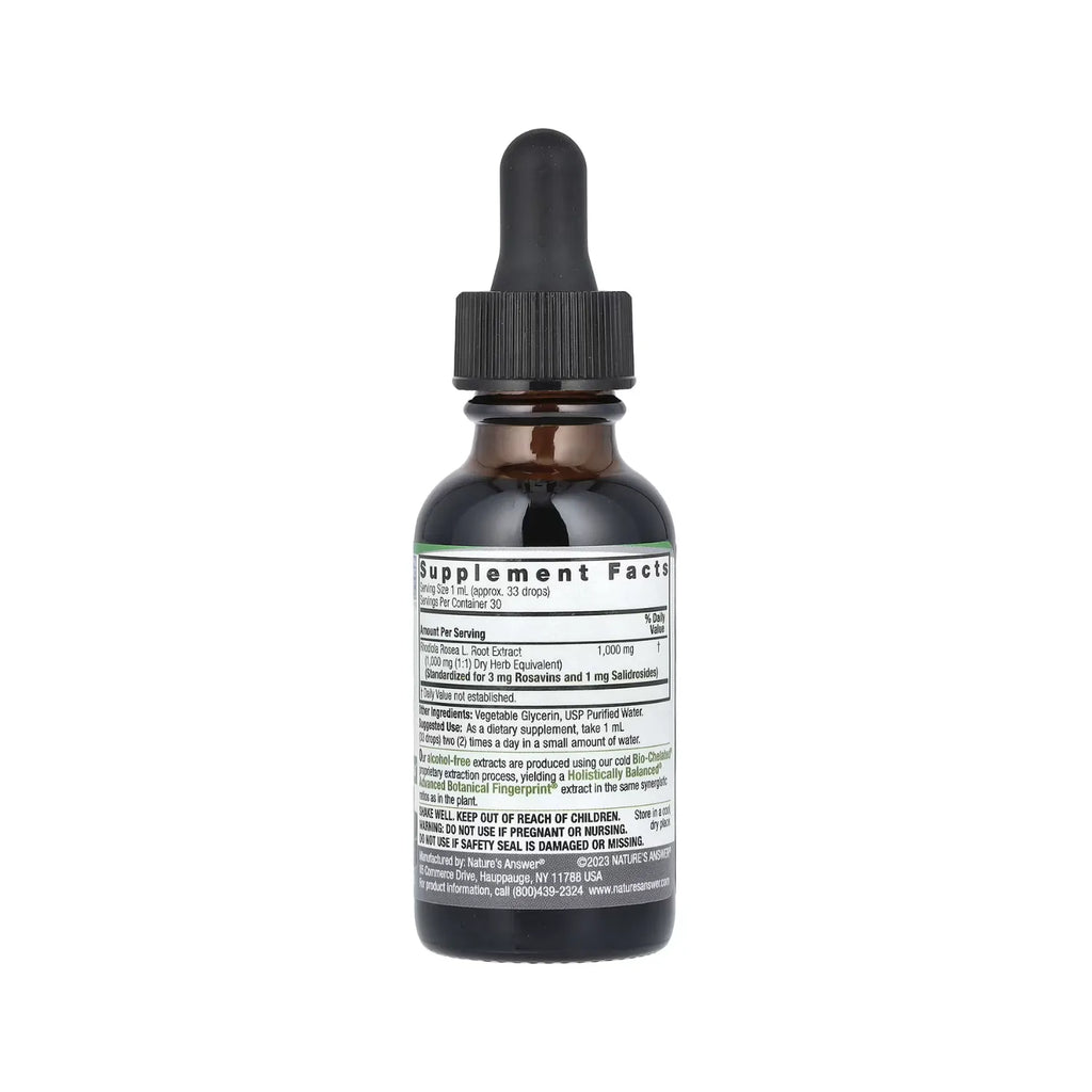NATURES ANSWER ALCOHOL FREE RHODIOLA ROOT EXTRACT 1 OZ