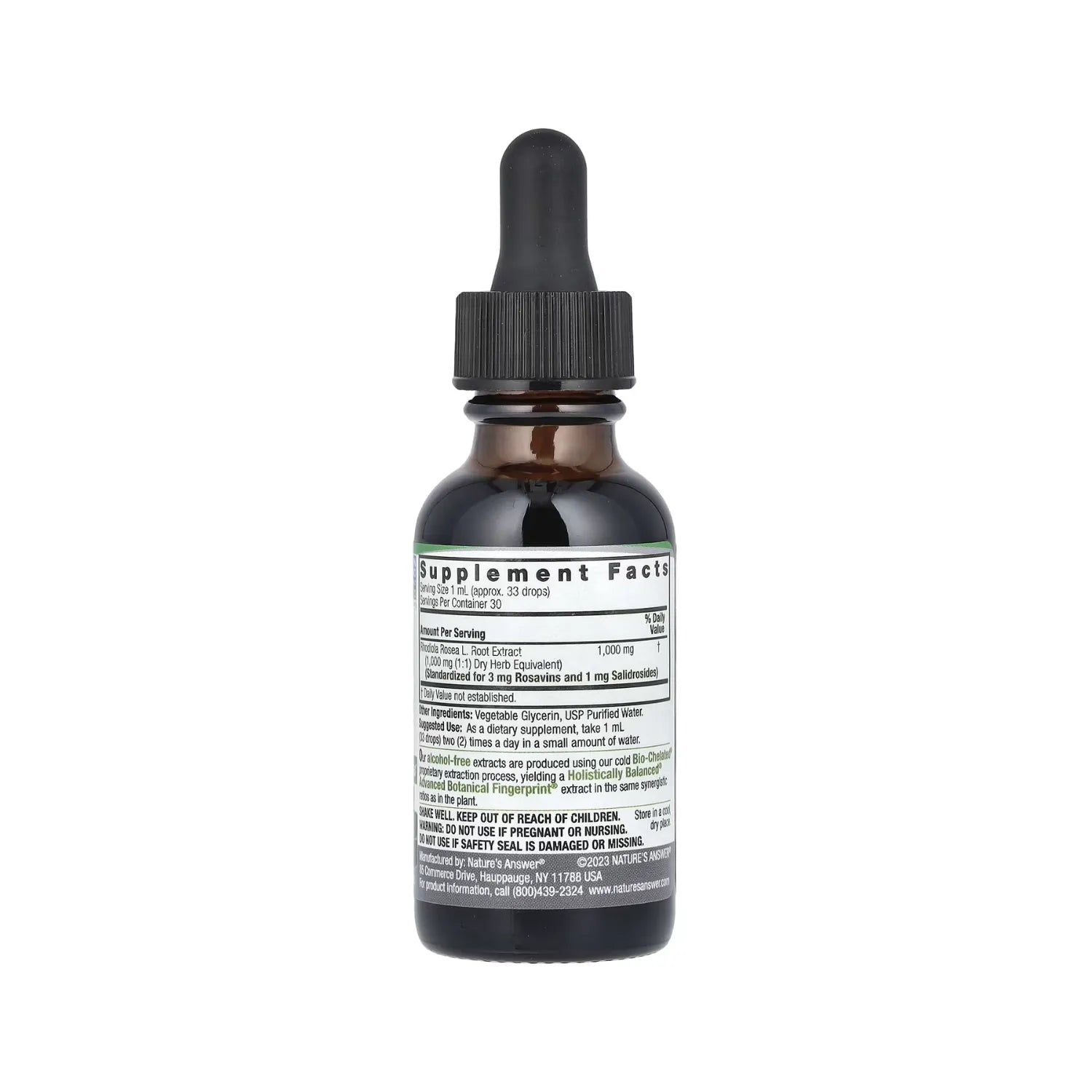 NATURES ANSWER ALCOHOL FREE RHODIOLA ROOT EXTRACT 1 OZ
