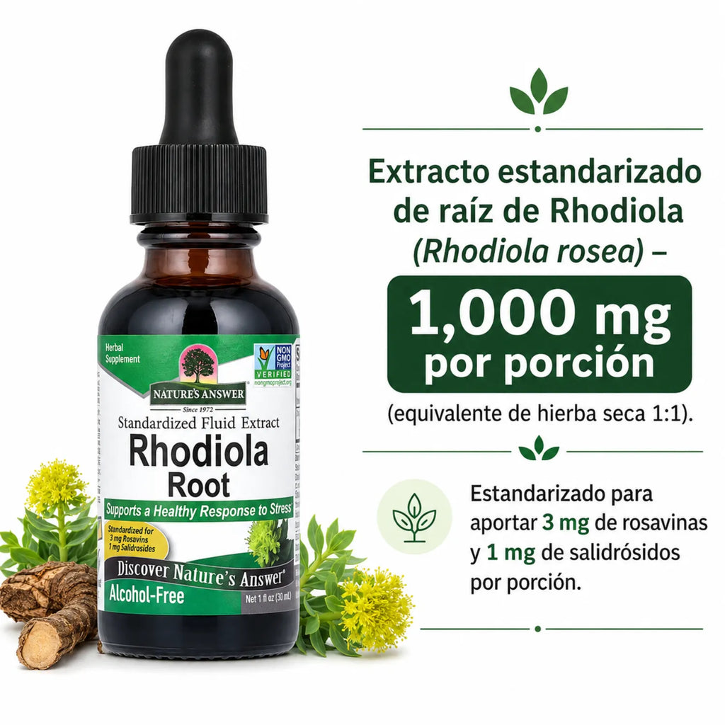 NATURES ANSWER ALCOHOL FREE RHODIOLA ROOT EXTRACT 1 OZ