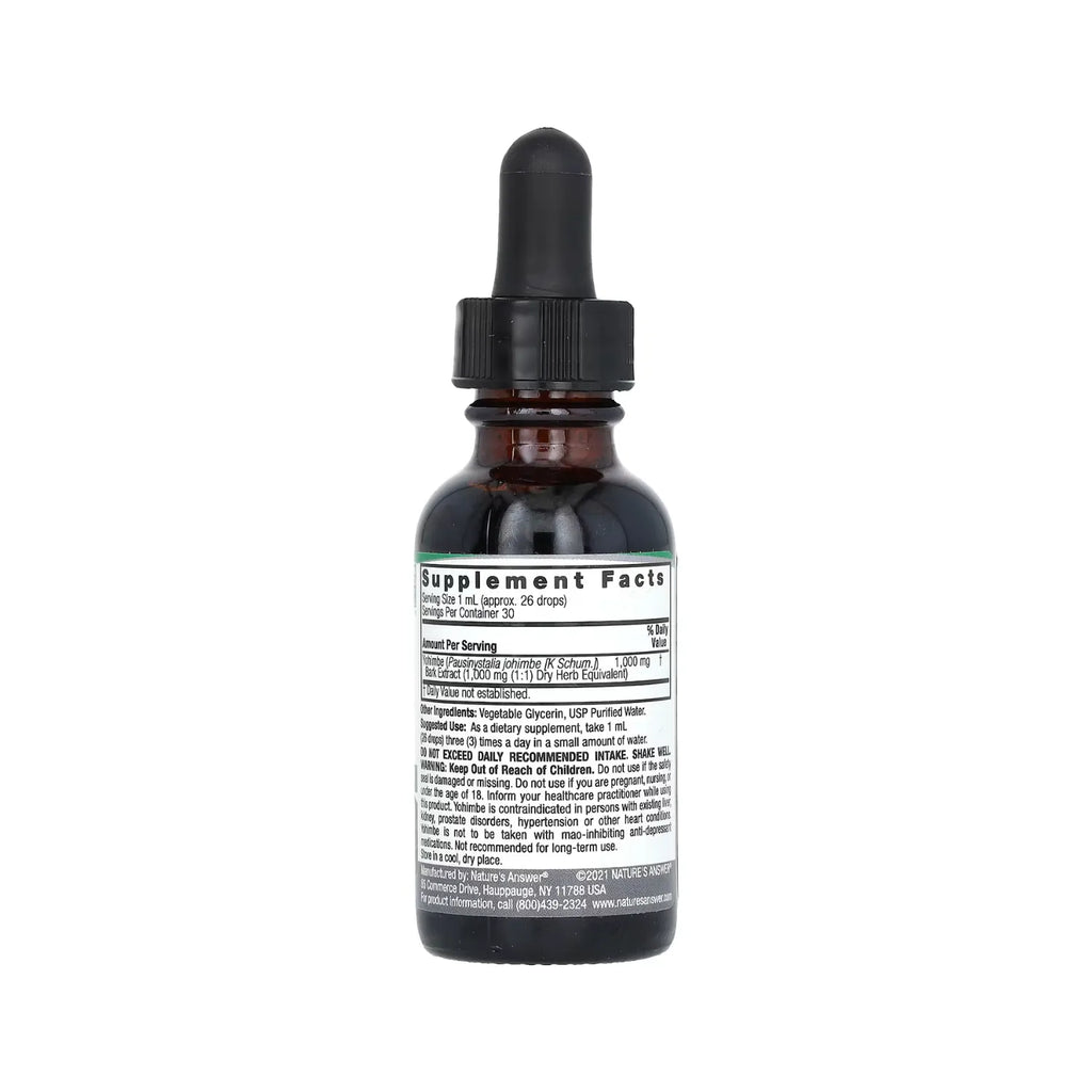 NATURES ANSWER ALCOHOL FREE YOHIMBE 1% 1 OZ
