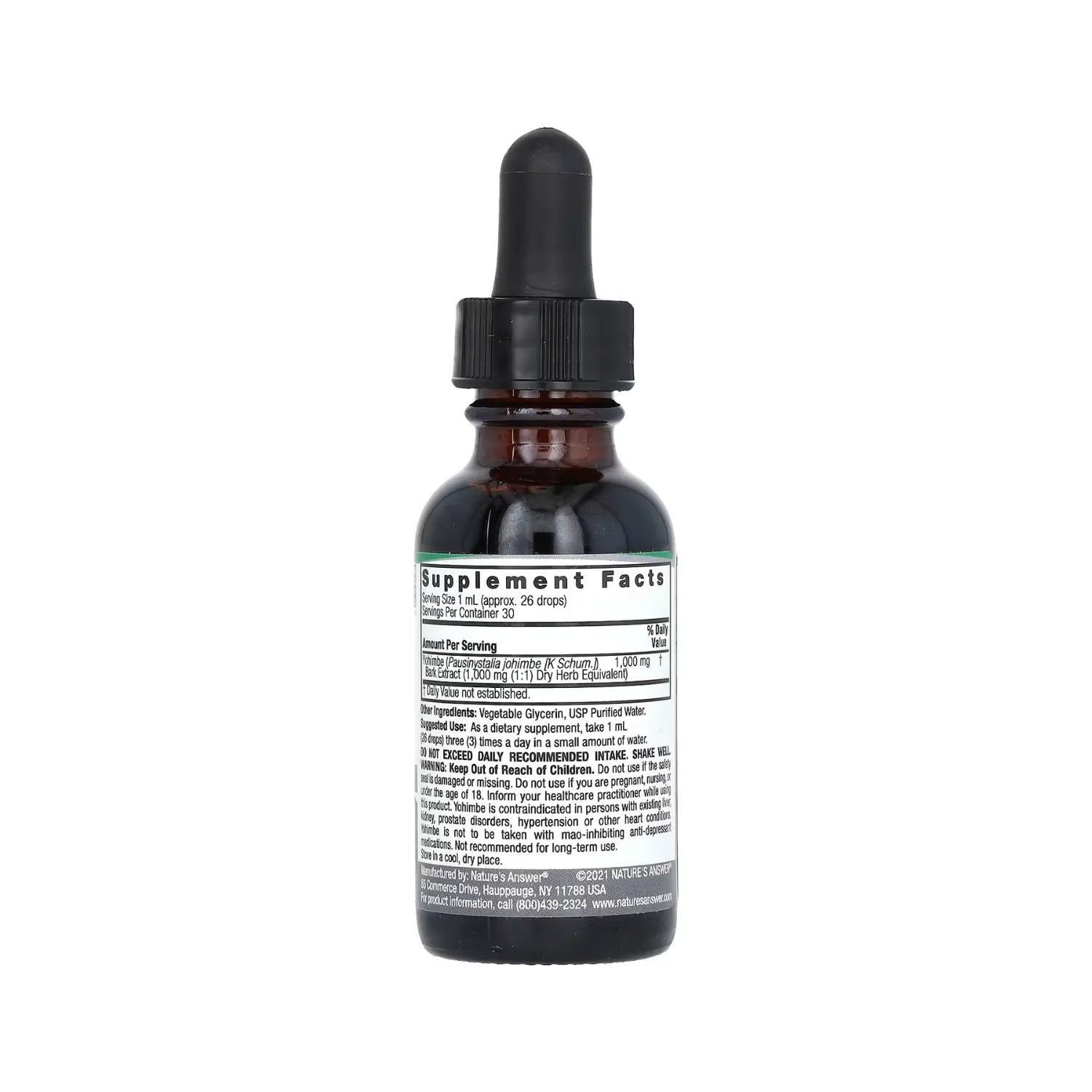 NATURES ANSWER ALCOHOL FREE YOHIMBE 1% 1 OZ