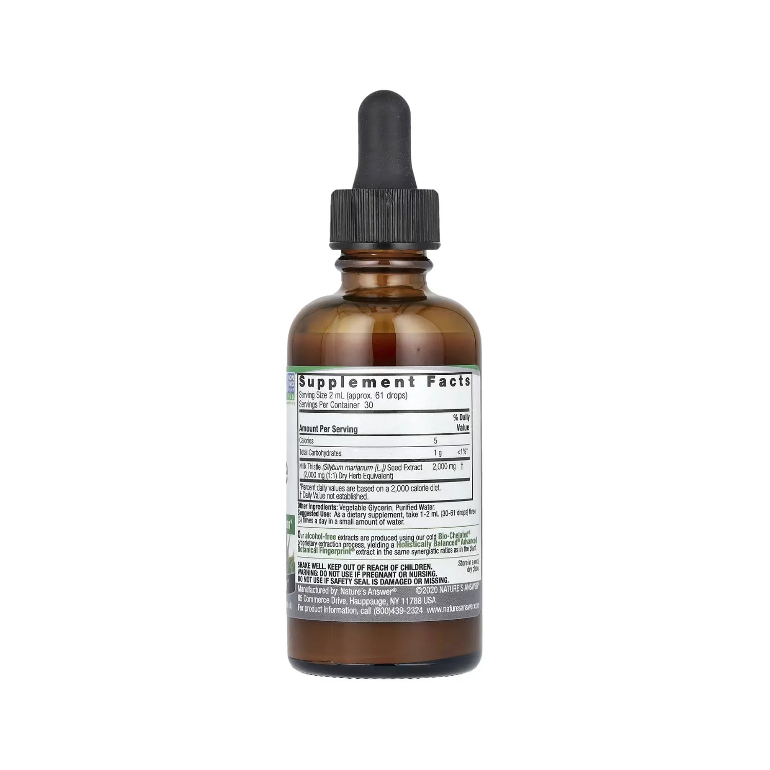 NATURES ANSWER ALCOHOL FREE MILK THISTLE 2 OZ