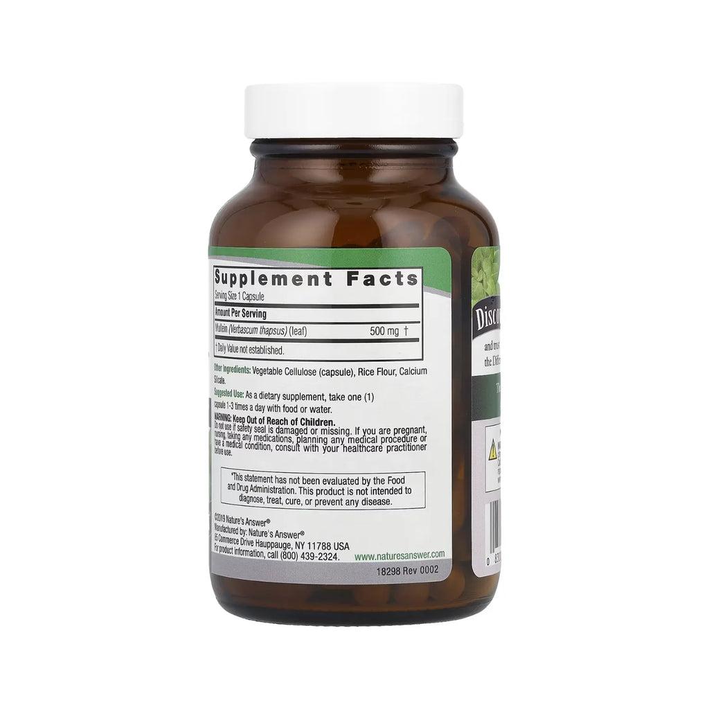 NATURES ANSWER MULLEIN LEAF 90 V-CAPS