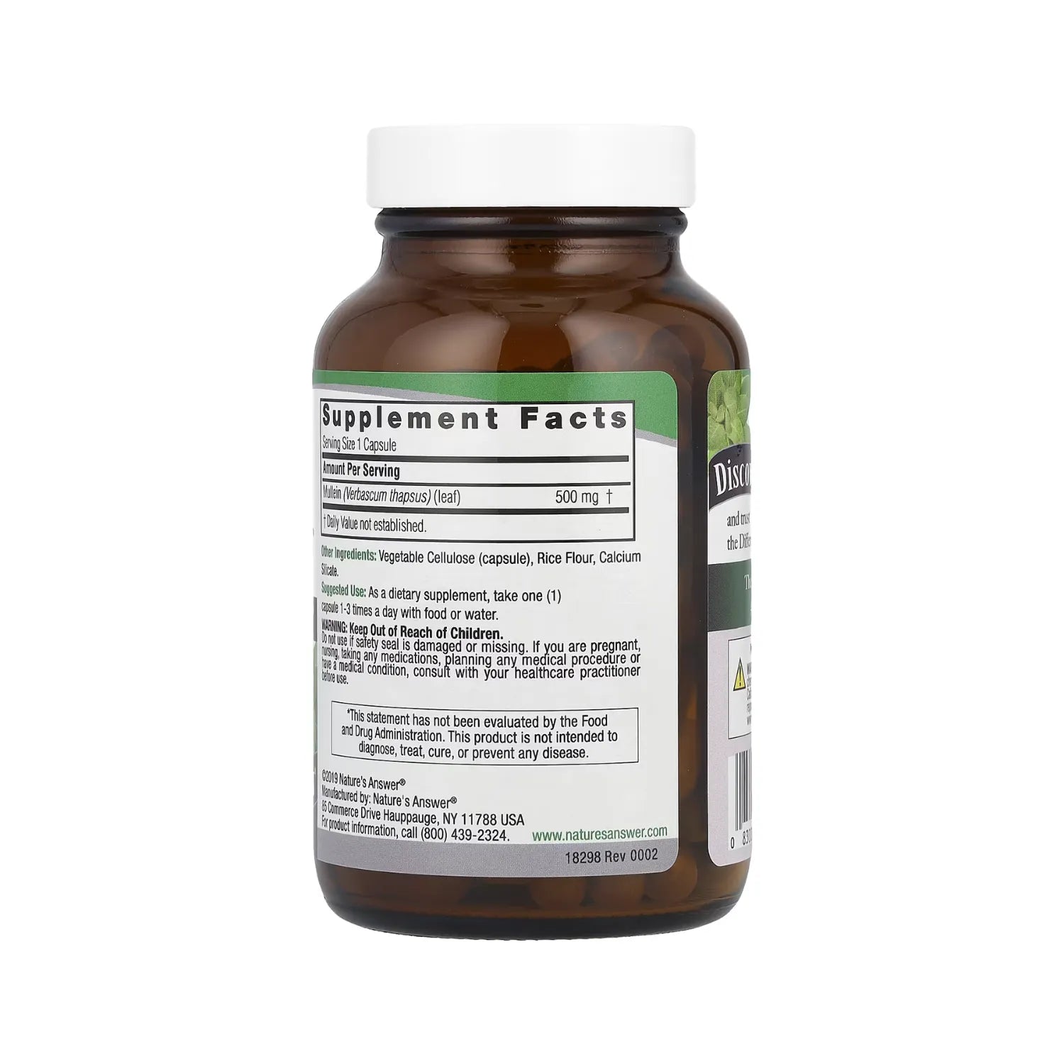 NATURES ANSWER MULLEIN LEAF 90 V-CAPS