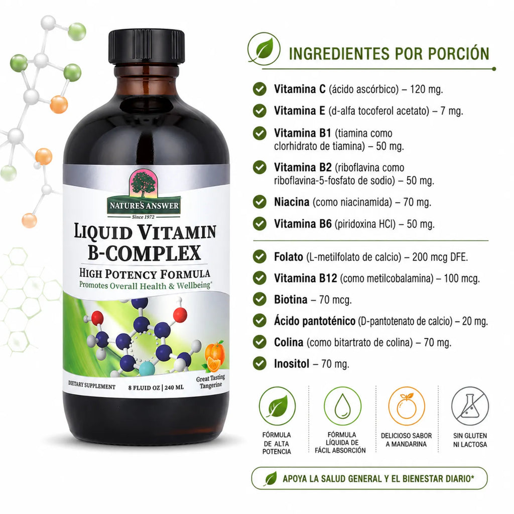 NATURES ANSWER LIQUID B-COMPLEX VITAMINS (8 FL OZ)