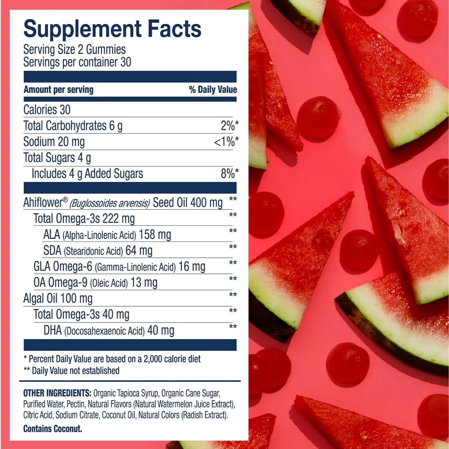 Wiley's Finest Omega-3 Gummies Maravilla Sabor Sandía 60 Gomitas