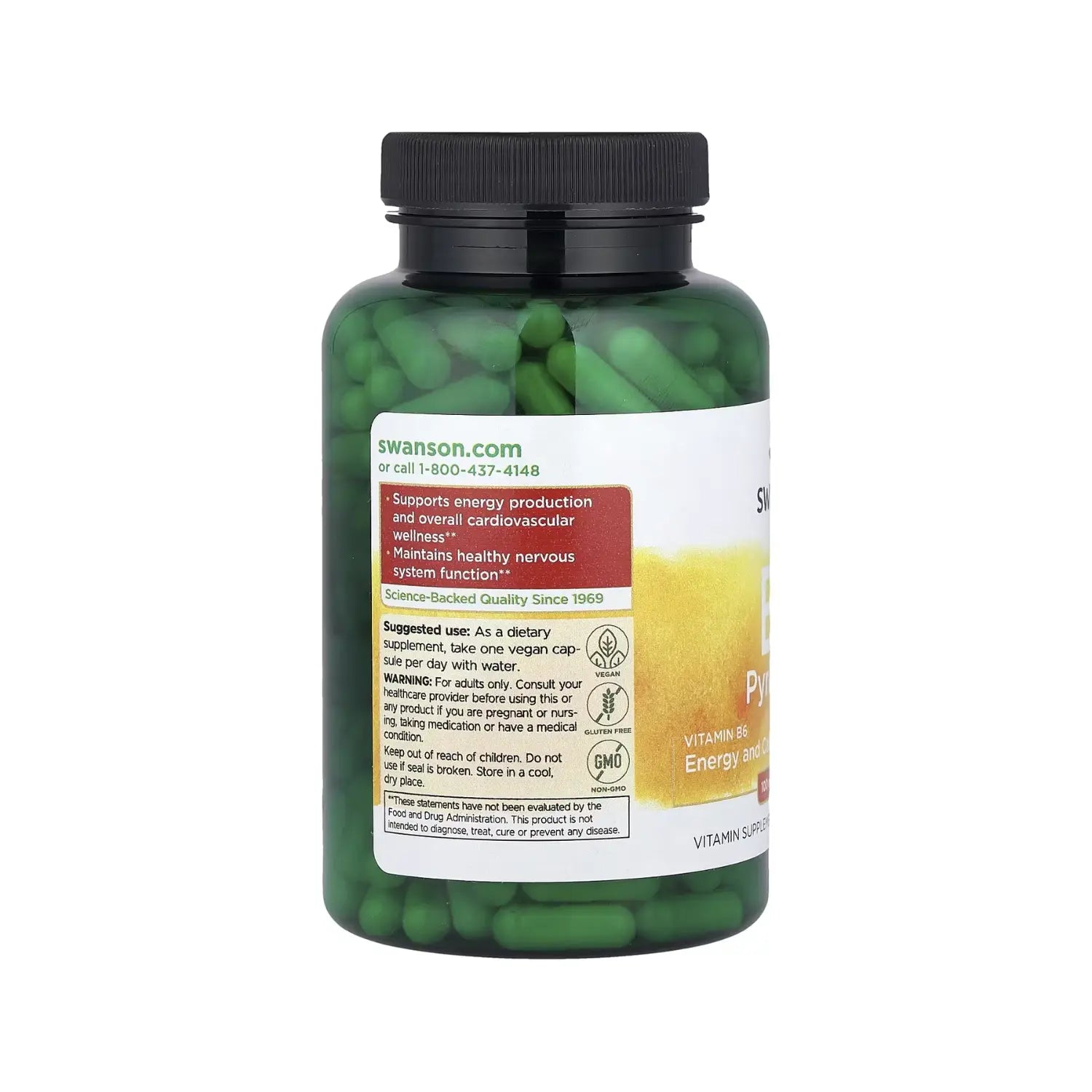 Swanson Vitamina B-6 (Piridoxina) 100 mg 250 caps Sfn