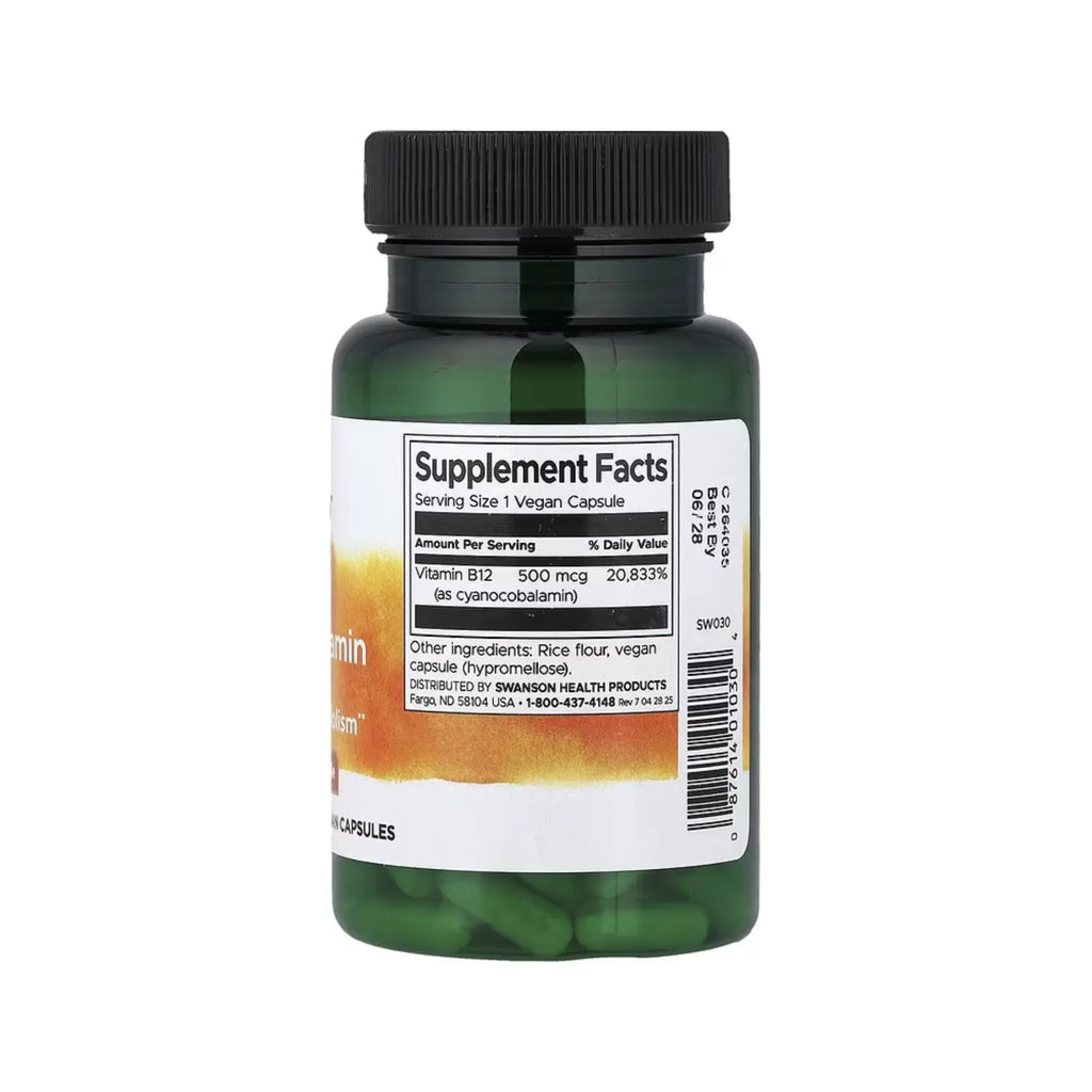 SWANSON VITAMINA B-12 100 CAPS SFN