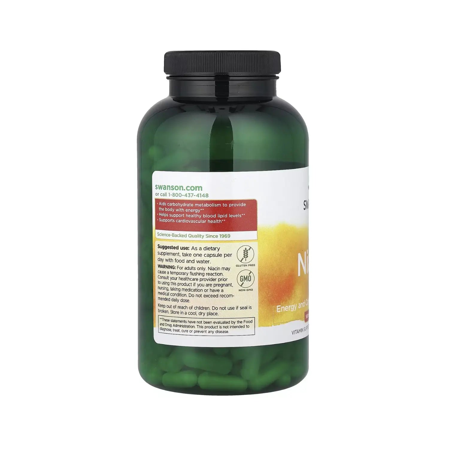 Swanson NIACINA 500 MG 250 caps apoyo cardiovascular Sfn