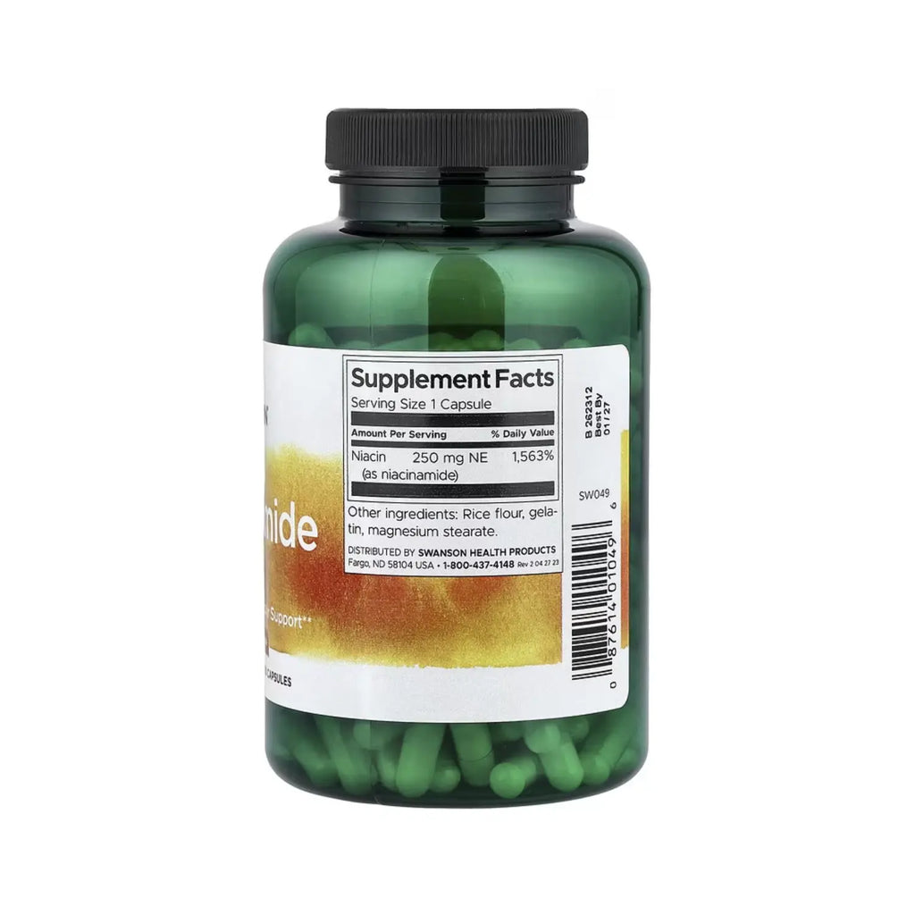 SWANSON NIACINAMIDA 250MG 250 CAP SFN